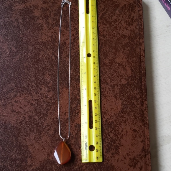 Camelian & Sterling Pendant Necklace - Picture 6 of 8